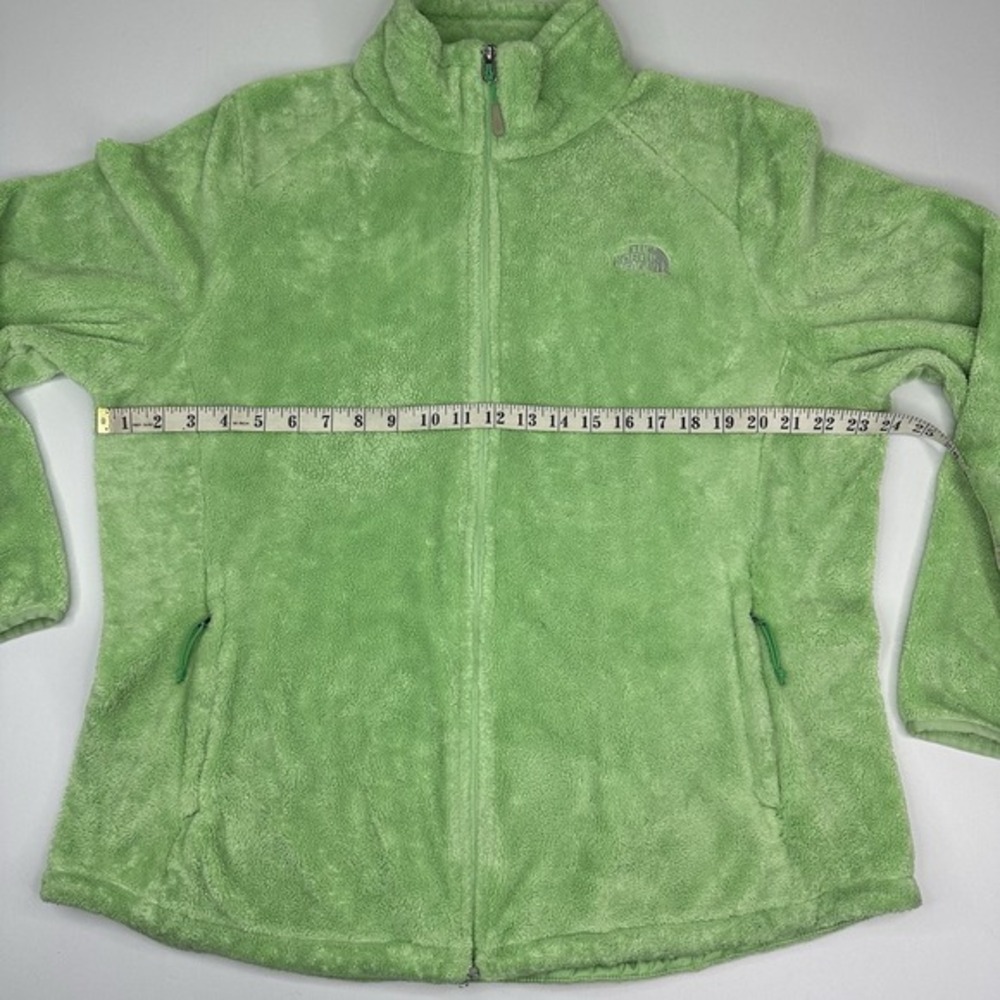 The North Face Osito Fleece Jacket Womens XXL Lime Green Full Zip Soft Fuzzy - Picture 14 of 16